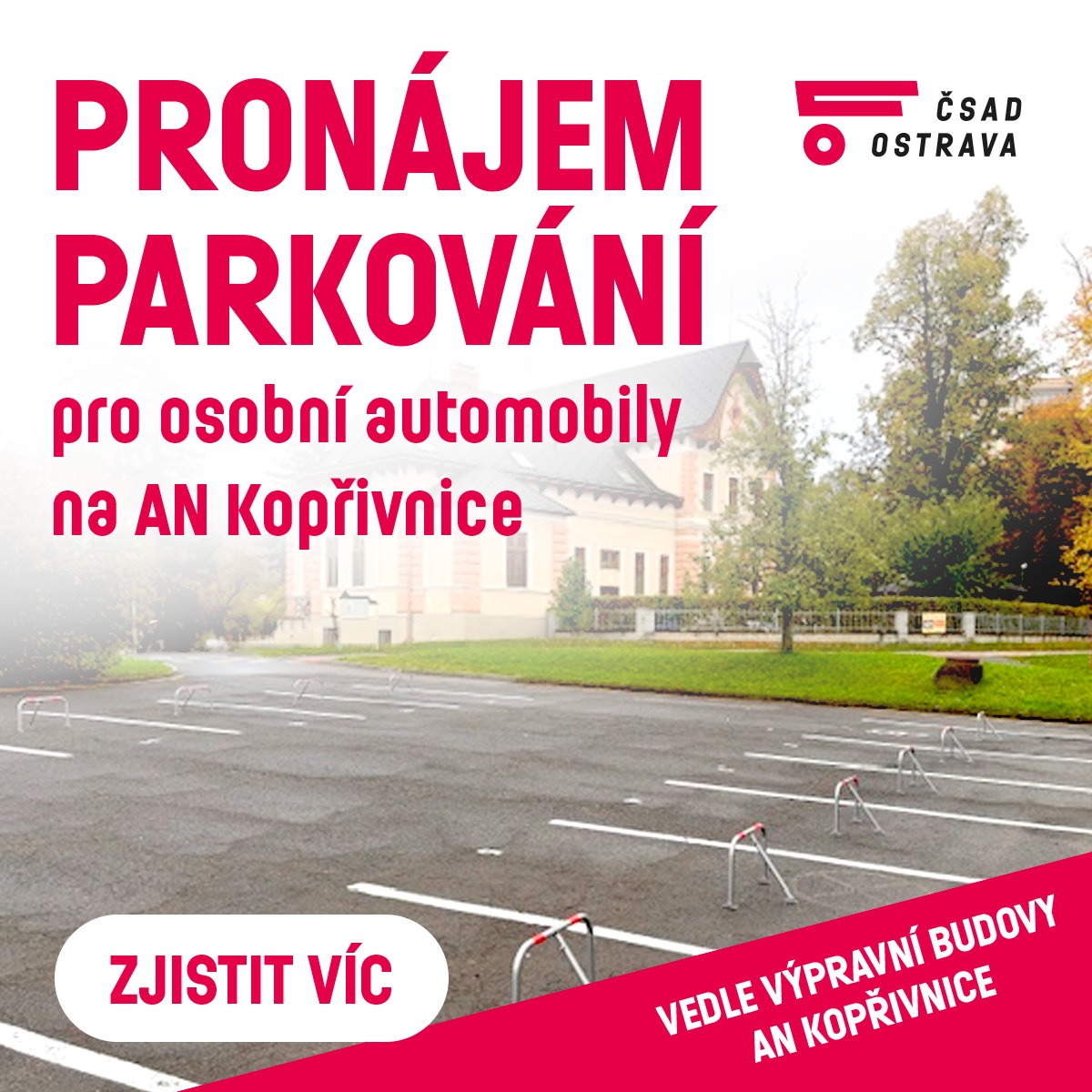 Pronájem parkování na AN Kopřivnice